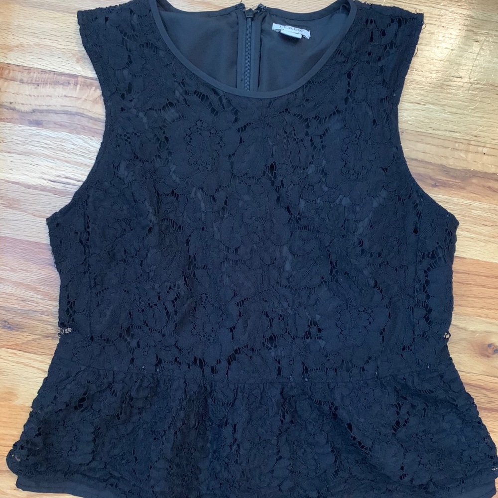 J. Crew lace peplum